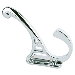 25% OFF Berenson Prelude Collection Double Coat Hook in Polished Chrome, Traditional Style, Zinc Material, 4in. Length