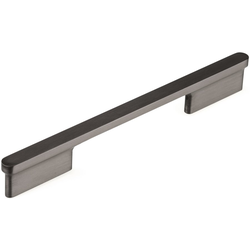 8636 Collection 6-5/16 Inch Center to Center Contemporary Cabinet Pull, Brushed Black Nickel