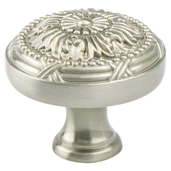 Berenson Toccata Artisan Style 1-1/2 Inch Diameter Brushed Nickel Cabinet Knob, Zinc Material, Mix and Match Collection