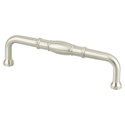 Berenson Forte 6 Inch Center to Center Brushed Nickel Cabinet Pull, Zinc Material, Transitional Style