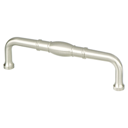Berenson Forte 4 Inch Center to Center Brushed Nickel Cabinet Pull, Zinc Material, Transitional Style