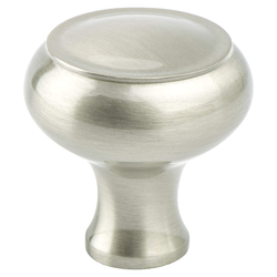 Berenson Forte Large 1-5/8 Inch Diameter Brushed Nickel Cabinet Knob, Zinc Material, Transitional Style