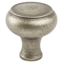 Final Sale, Special Order, Berenson Forte 1-1/4 Inch Diameter Weathered Nickel Cabinet Knob, Zinc Material, Transitional Style