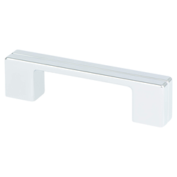 Berenson Skyline 3-3/4 Inch Center to Center Polished Chrome Cabinet Pull, Zinc Material, Contemporary Style
