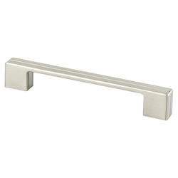 Berenson Skyline 6-5/16 Inch Center to Center Brushed Nickel Cabinet Pull, Contemporary Zinc Material
