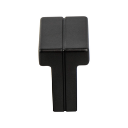 Berenson Skyline 1-3/8 Inch Length Matte Black Cabinet Knob, Zinc Material, Contemporary Style for Modern Cabinets