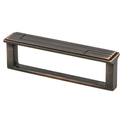 Berenson Oak Park 3-3/4 Inch Center to Center Verona Bronze Cabinet Pull, Artisan Style Zinc Material for Business and Professional Use