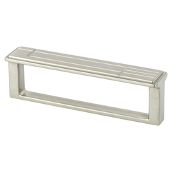 Berenson Oak Park 3-3/4 Inch Center to Center Brushed Nickel Cabinet Pull, Artisan Style Zinc Material
