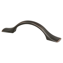 Berenson Echo 3 Inch Center to Center Verona Bronze Cabinet Pull, Traditional Style Zinc Material