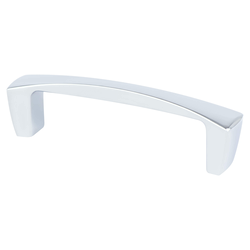 Berenson Aspire 3-3/4 Inch Center to Center Polished Chrome Cabinet Pull, Zinc Material, Transitional Style