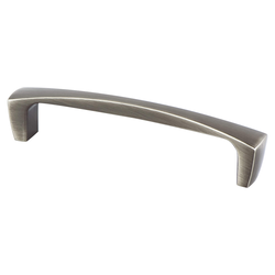 Berenson Aspire 5-1/16 Inch Center to Center Brushed Tin Cabinet Pull, Zinc Material, Transitional Style