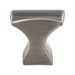 Berenson Aspire 1-1/4 Inch Length Brushed Tin Cabinet Knob, Zinc Material, Transitional Style, Ideal for Shaker Style Cabinets