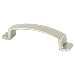 Berenson Oasis 3-3/4 Inch Center to Center Brushed Nickel Cabinet Pull, Transitional Style Zinc Material