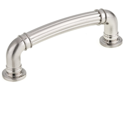 Casoria 3-25/32 Inch Center to Center Traditional Cabinet Pull, Brushed Nickel