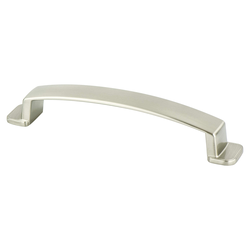 Berenson Oasis 5-1/16 Inch Center to Center Brushed Nickel Cabinet Pull, Zinc Material, Transitional Style