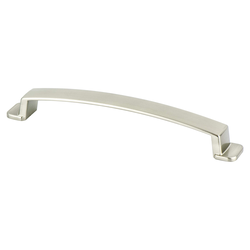 Berenson Oasis 6-5/16 Inch Center to Center Brushed Nickel Cabinet Pull, Zinc Material, Transitional Style