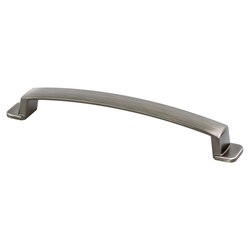 Berenson Oasis 6-5/16 Inch Center to Center Brushed Tin Cabinet Pull, Zinc Material, Transitional Style, Classic Comfort Series