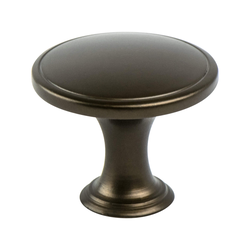 Berenson Oasis 1-1/4 Inch Diameter Oil Rubbed Bronze Cabinet Knob, Transitional Style, Zinc Material, Classic Comfort Series