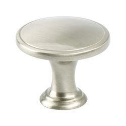 Berenson Oasis 1-1/4 Inch Diameter Brushed Nickel Cabinet Knob, Zinc Material, Transitional Style
