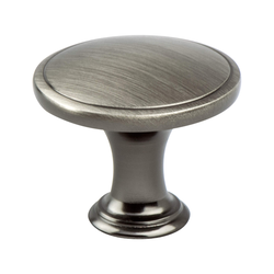 Berenson Oasis 1-1/4 Inch Diameter Brushed Tin Cabinet Knob, Zinc Material, Transitional Style