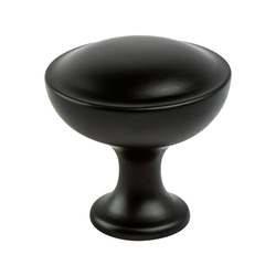 Berenson Echo 1-3/16 Inch Diameter Matte Black Traditional Cabinet Knob for Home Decor