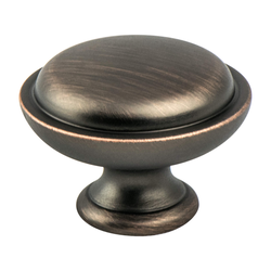 Berenson Advantage Plus 1 Traditional 1-1/8 Inch Diameter Verona Bronze Cabinet Knob, Zinc Material, Decorative Knobs and Pulls