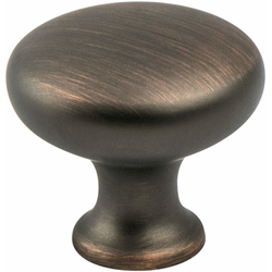 Berenson Advantage Plus 2 Traditional Knob, 1-1/8 Inch Diameter, Verona Bronze Finish, Zinc Material, Ideal for Cabinets