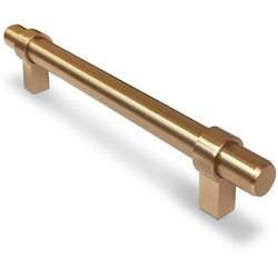 Greenwich 5-1/32 Inch Center to Center Contemporary Cabinet Pull, Champagne Bronze