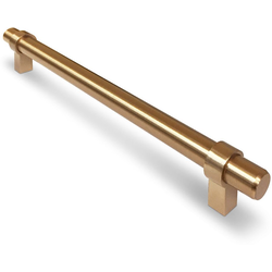 Greenwich 7-9/16 Inch Center to Center Contemporary Cabinet Pull, Champagne Bronze