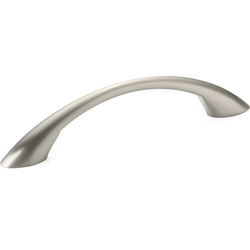Charleston 3-25/32 Inch Center to Center Contemporary Cabinet Pull, Brushed Nickel