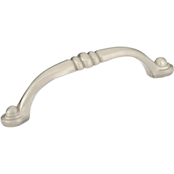 Beloeil 3-25/32 Inch Center to Center Traditional Cabinet Pull, Brushed Nickel