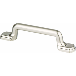 Berenson Advantage Plus 5, 3 Inch Center to Center, Traditional Brushed Nickel Cabinet Pull, Zinc Material