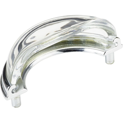 10% OFF Montreuil 3 Inch Center to Center Eclectic Cabinet Pull, Clear, Chrome