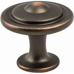 Berenson Advantage Plus 5 Traditional 1-1/4 Inch Diameter Verona Bronze Cabinet Knob, Zinc Material, Perfect for Cabinets