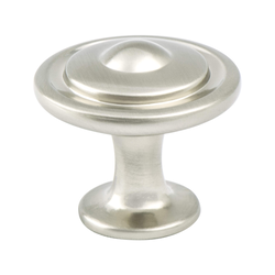 Berenson Advantage Plus 5 Traditional Knob, 1-1/4 Inch Diameter, Brushed Nickel Finish, Zinc Material, Ideal for Cabinets