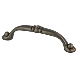 Berenson Advantage Plus 5 Traditional 3-3/4 Inch Center to Center Verona Bronze Cabinet Pull, Zinc Material, Ideal for Cabinets