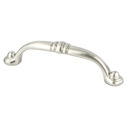 Berenson Advantage Plus 5 Traditional 3-3/4 Inch Center to Center Brushed Nickel Cabinet Pull, Zinc Material