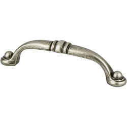 Final Sale, Special Order, Berenson Advantage Plus 5 Traditional 3-3/4 Inch C/C Weathered Nickel Cabinet Pull, Zinc Material