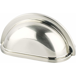 Berenson Advantage Plus 5, 3 Inch Center to Center, Traditional Brushed Nickel Cabinet Cup Pull, Zinc Material