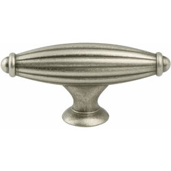 Final Sale, Special Order, Berenson Advantage Plus 5 Traditional Style 2-9/16 Inch Length Weathered Nickel Cabinet Knob, Zinc Material, Perfect for Cabinets and Drawers