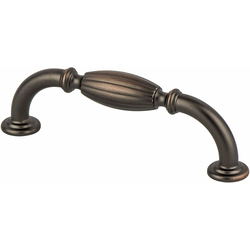 Berenson Advantage Plus 5, 3-3/4 Inch Center to Center Cabinet Pull, Verona Bronze, Traditional Style, Zinc Material