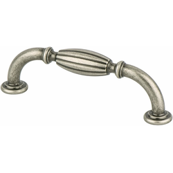 Final Sale, Special Order, Berenson Advantage Plus 5, Traditional Style 3-3/4 Inch Center to Center Cabinet Pull, Weathered Nickel, Zinc Material