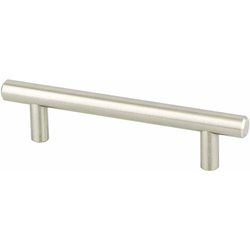 Berenson Advantage Plus 7, 5-3/8 Inch Length, Brushed Nickel Cabinet Pull, Steel Material, Transitional Style