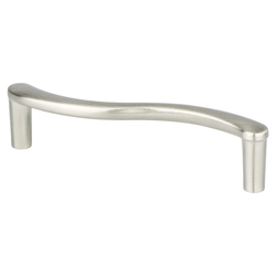 Berenson Advantage Plus 6, 3-3/4 Inch Center to Center Brushed Nickel Cabinet Pull, Contemporary Style, Aluminum Material