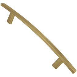 Padova 5-1/32 Inch Center to Center Transitional Cabinet Pull, Satin Brass
