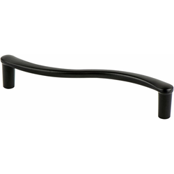 Berenson Advantage Plus 6, 5-1/16 Inch C/C, Contemporary Black Cabinet Pull, Aluminum Material, Modern Handle Design