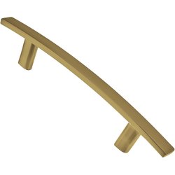 Padova 3-25/32 Inch Center to Center Transitional Cabinet Pull, Satin Brass