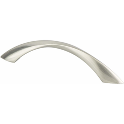 Berenson Advantage Plus 6, 96mm CC Brushed Nickel Twisted Arch Pull for Modern Cabinets