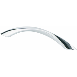 Berenson Advantage Plus 6, 8MM Width, Polished Chrome Cabinet Pull, Zinc Material, Contemporary Style, 128mm Center to Center