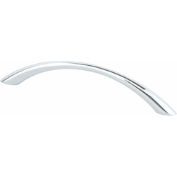 Berenson Advantage Plus 7, 5-13/16 Inch Length, Polished Chrome Cabinet Pull, Contemporary Style, Aluminum Material